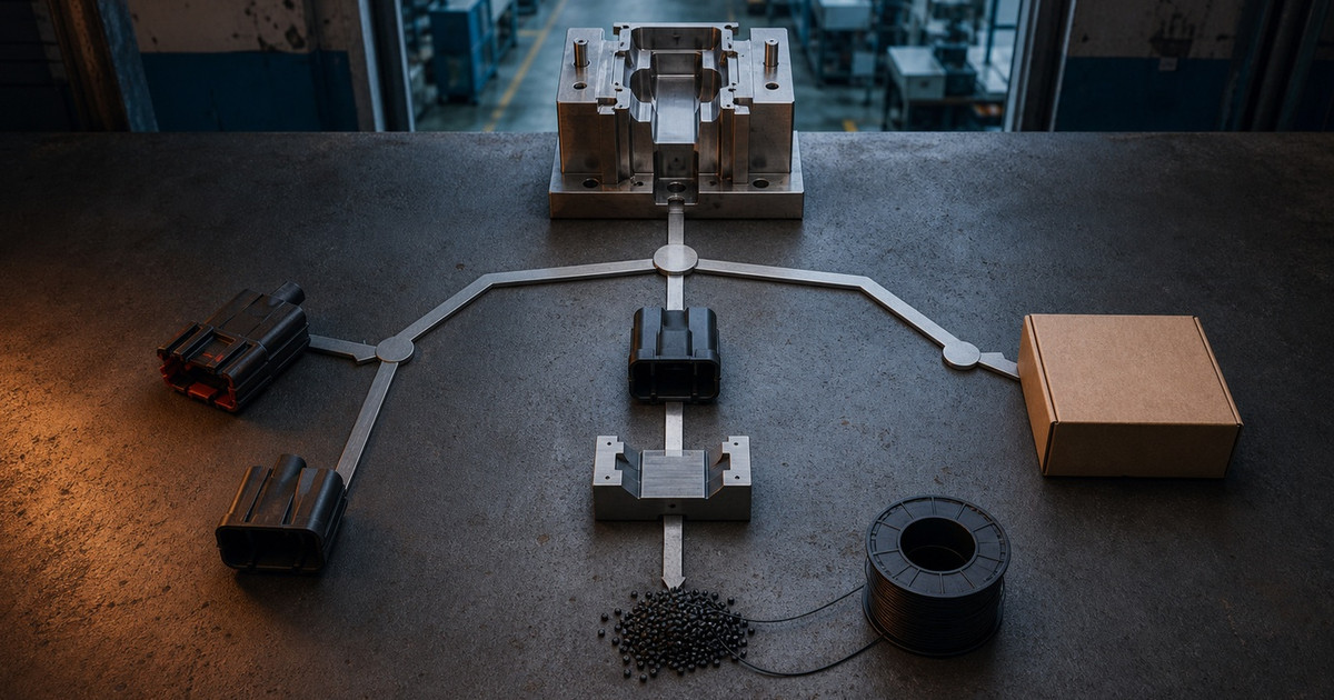 Supplier capability inspection table with samples, measuring tools, and factory materials